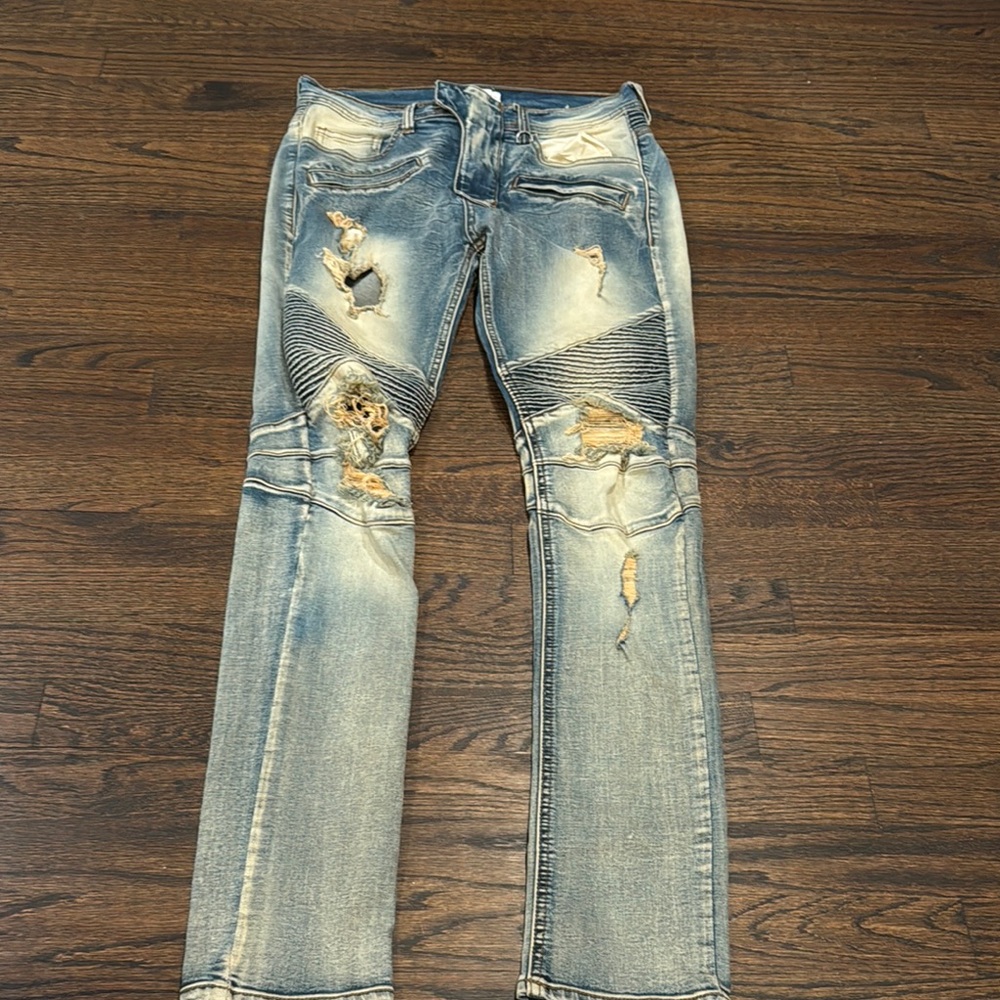 Distressed Light Blue Women's Jeans